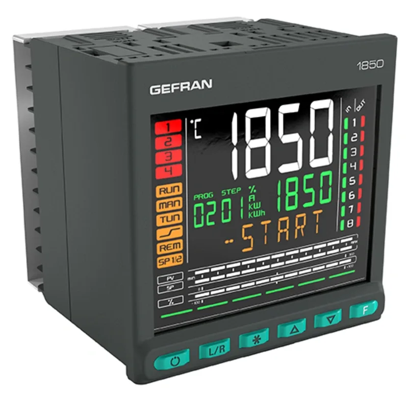 1850 – Controlador PID de circuito duplo, 1/4 DIN